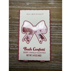 Self-Love Rituals Bath Confetti Berry Vanilla Bow Pink Red 1.41 oz